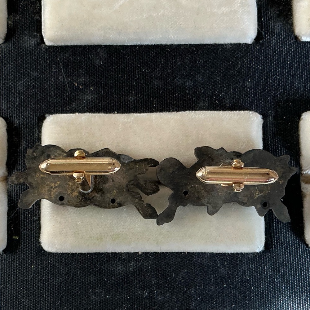 Vintage Japanese Warrior Horse Cuff Links - Picture 2 of 2